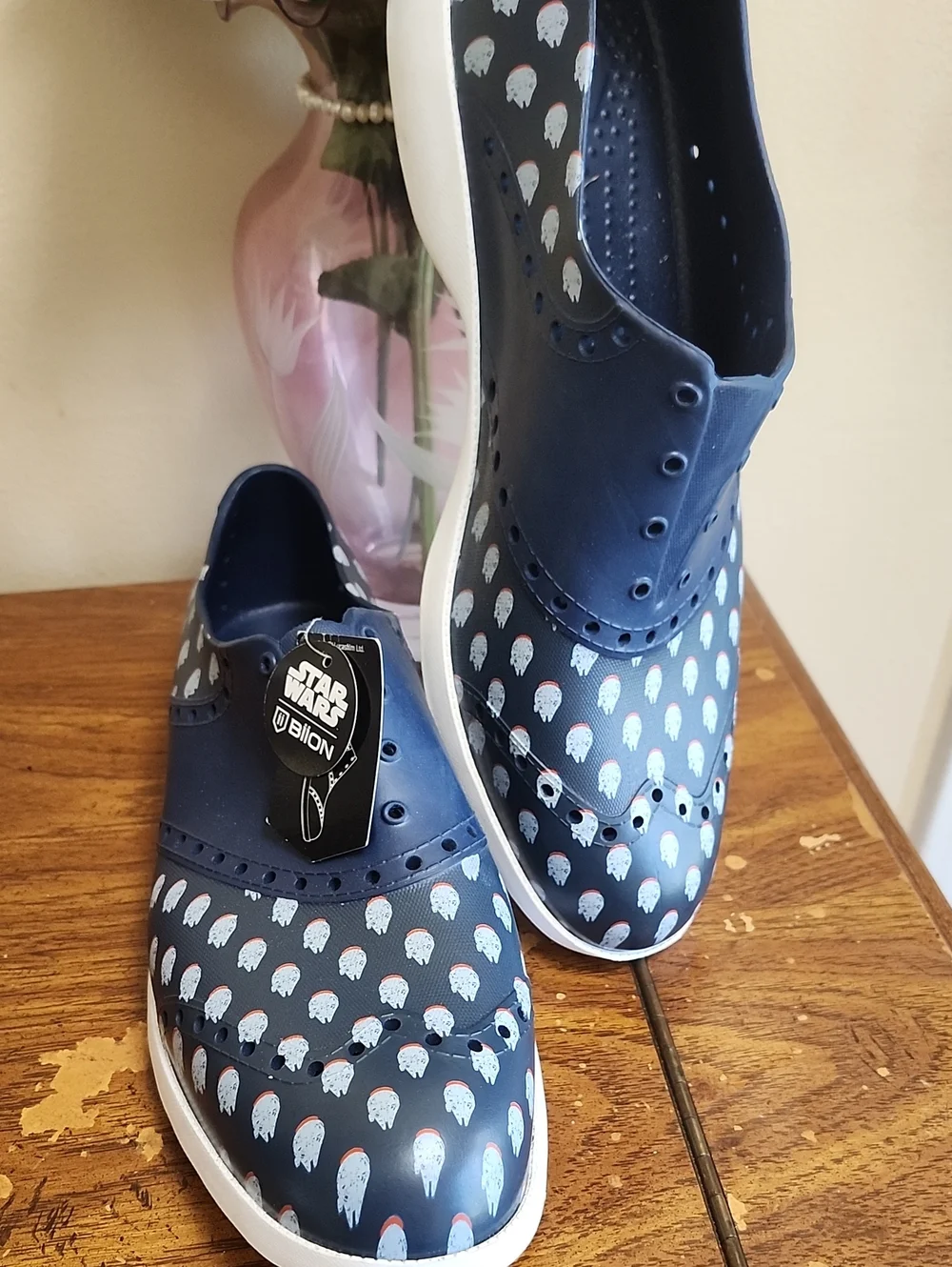 Men's Navy Patterned Slip-On Casual Loafers